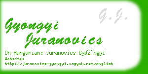 gyongyi juranovics business card